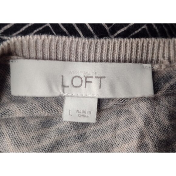 Ann Taylor Loft Sequin Lightweight Cardigan Sweater Size L Preppy Career Modal - Picture 5 of 6